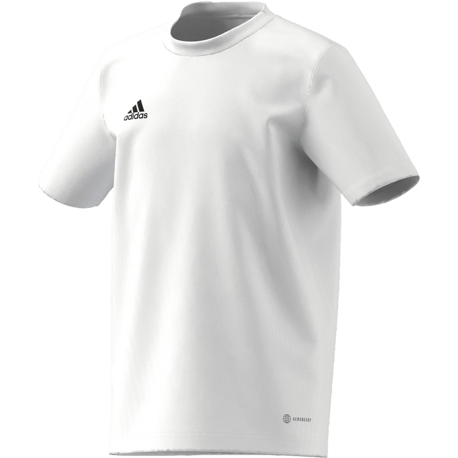 adidas Youth Entrada 22 Poly Tee - White Training Wear   - Third Coast Soccer