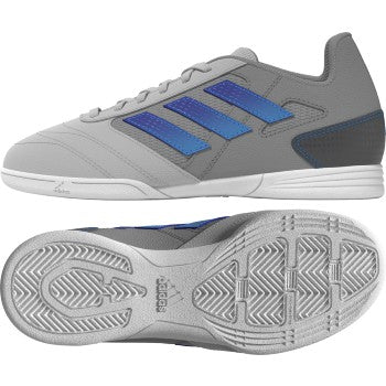 adidas Super Sala 2 IN Junior - Grey/Lucid Blue Youth Footwear   - Third Coast Soccer