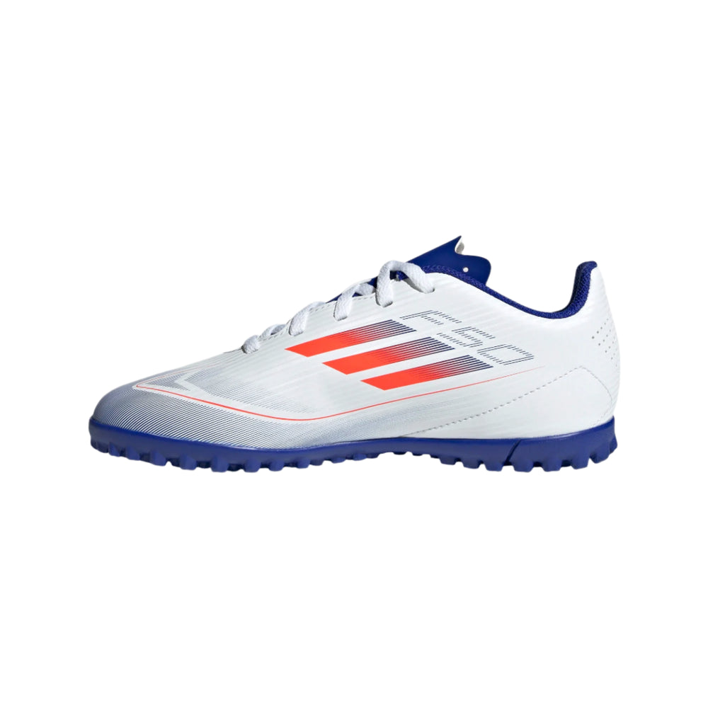 adidas Junior F50 Club Turf - White/Red/Blue Youth Footwear   - Third Coast Soccer