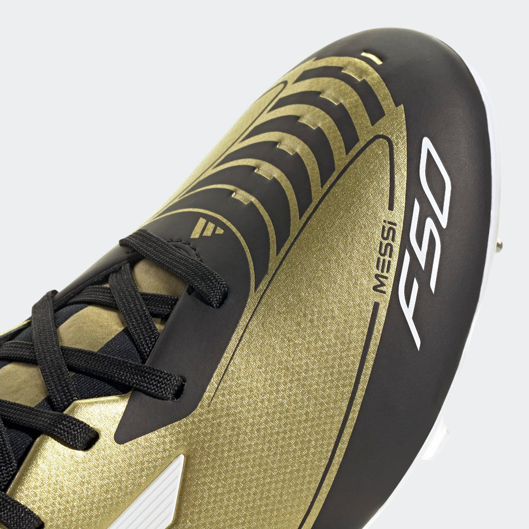 adidas F50 Messi League FG/MG - Gold/White/Black Men's Footwear Closeout - Third Coast Soccer