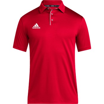 adidas Men's Coach SS Polo - Red Polos   - Third Coast Soccer