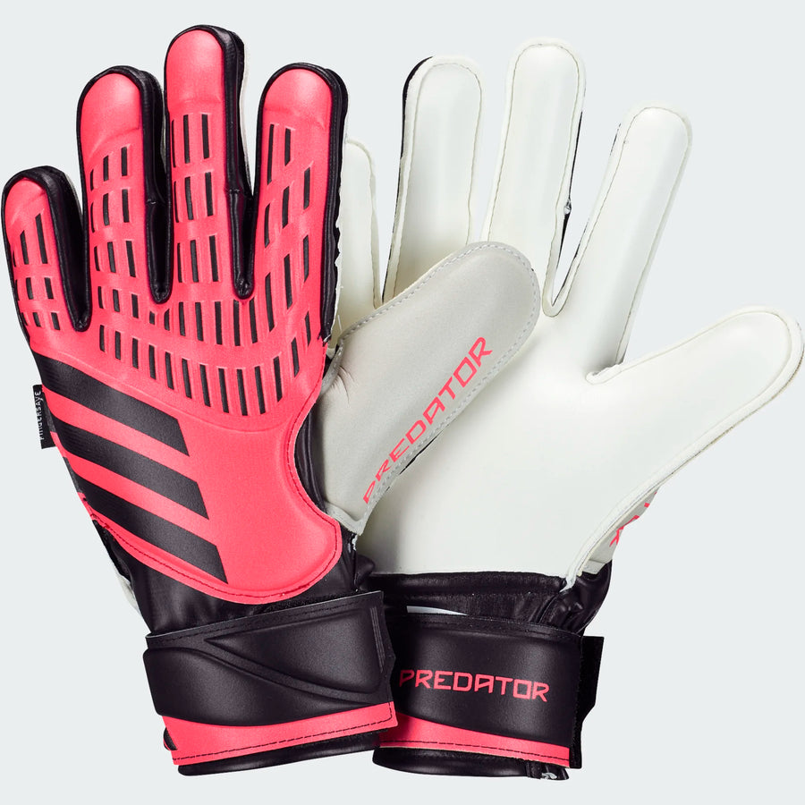 adidas Junior Predator Match Fingersave Goalkeeper Glove - Turbo/Black Gloves   - Third Coast Soccer