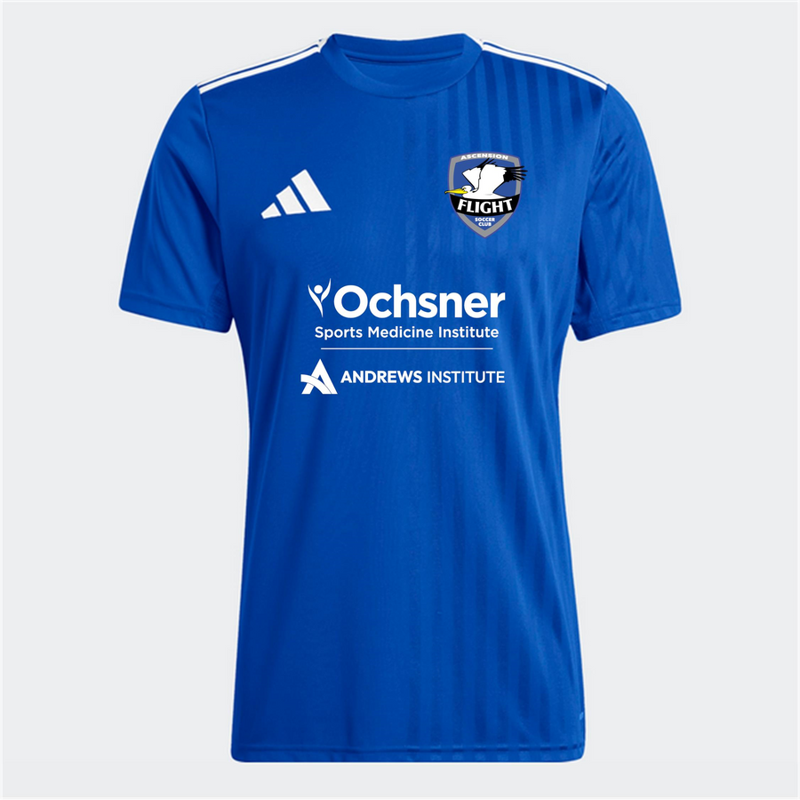 adidas AFSC Youth Campeon 25 Jersey - Royal Ascension Flight Soccer Club Royal Blue/White Youth Small - Third Coast Soccer