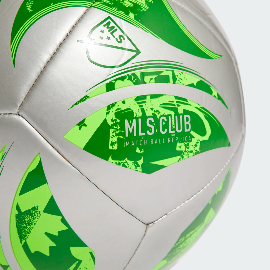 adidas MLS Club Ball 2025 - Silver/Green Balls - Third Coast Soccer