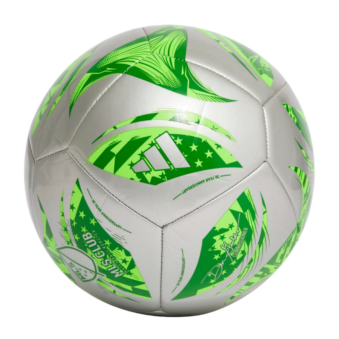 adidas MLS Club Ball 2025 - Silver/Green Balls - Third Coast Soccer