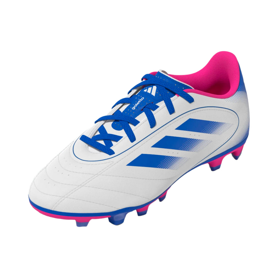 adidas Youth Goletto IX FG - White/Royal/Pink Youth Footwear - Third Coast Soccer