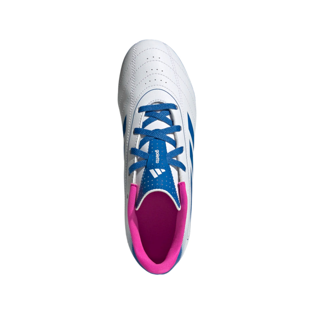adidas Youth Goletto IX FG - White/Royal/Pink Youth Footwear - Third Coast Soccer