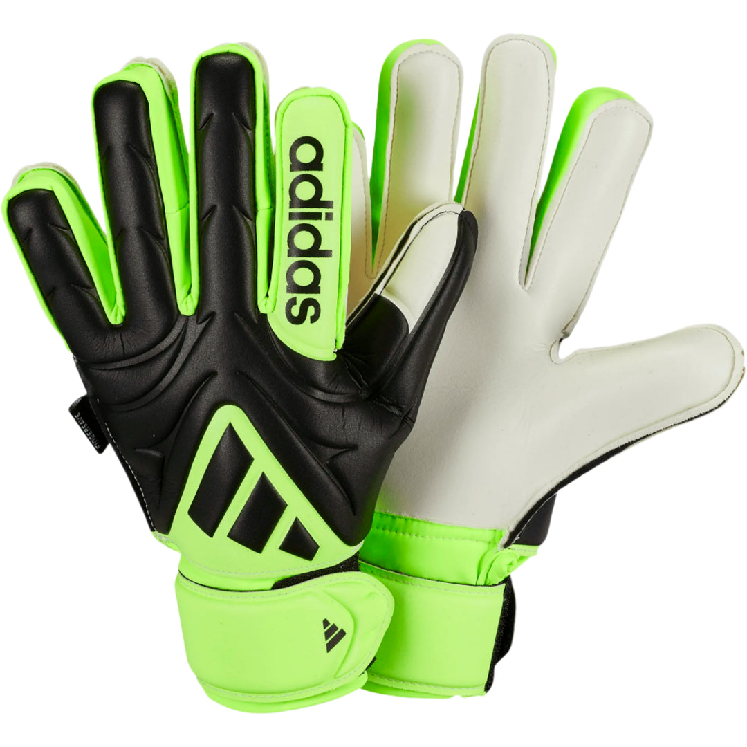 adidas Junior Copa Match Fingersave Goalkeeper Glove - Black/Lucid Lemon Gloves - Third Coast Soccer
