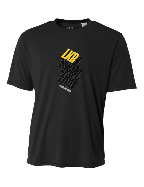 A4 LA Krewe-Rush Short-Sleeve Shirt Stack - Black, Silver Or White LA Krewe Rush Spiritwear Black Mens Small - Third Coast Soccer