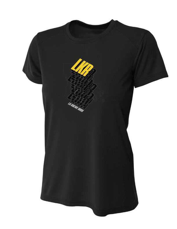 A4 LA Krewe-Rush Short-Sleeve Shirt Stack - Black, Silver Or White LA Krewe Rush Spiritwear Black Womens Small - Third Coast Soccer