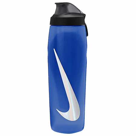 Nike Refuel Bottle 24 Oz With Locking Lid - Royal/Black/Silver Drinkware - Third Coast Soccer