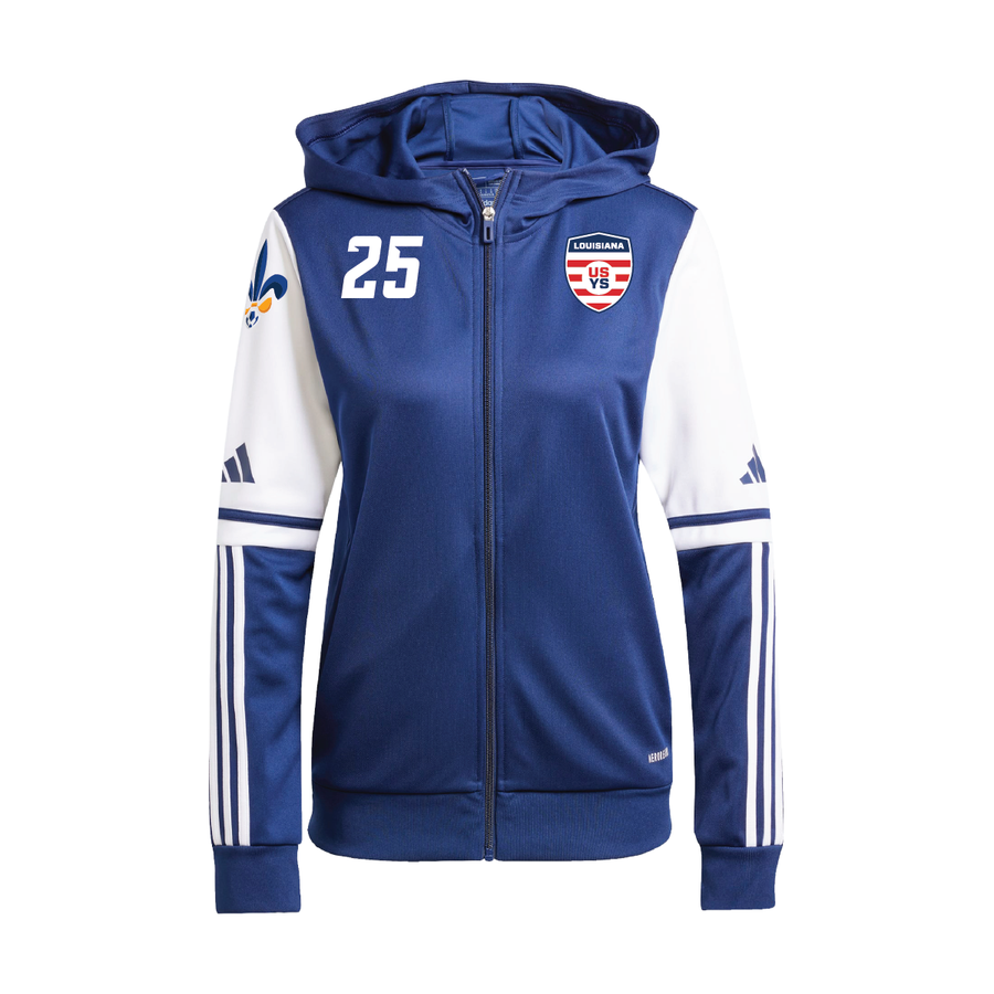 adidas Louisiana Select Women's Squadra 25 Hoodie - Navy/White Louisiana ODP 25 Sngl - Third Coast Soccer