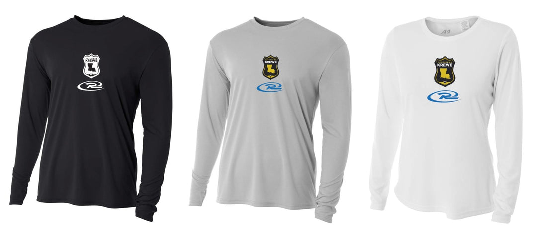 A4 LA Krewe-Rush Long-Sleeve Shirt FC - Black, Silver Or White LA Krewe Rush Spiritwear - Third Coast Soccer