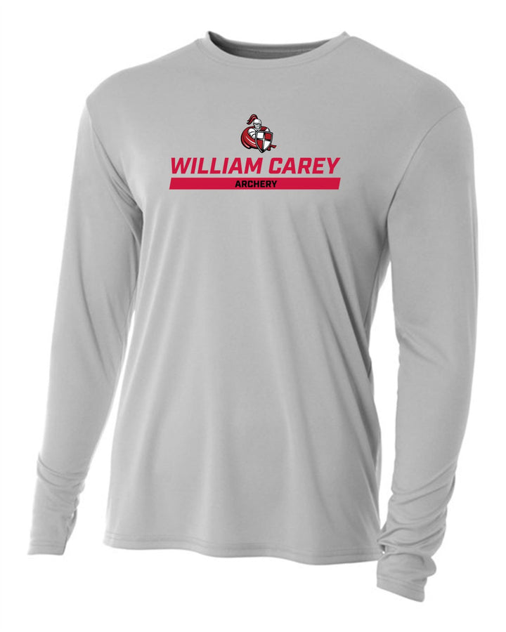 WCU Archery Men's Long-Sleeve Performance Shirt WCU Archery Silver Wc W/Crusader - Third Coast Soccer