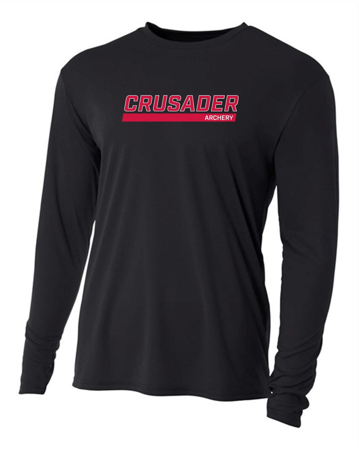 WCU Archery Men's Long-Sleeve Performance Shirt WCU Archery Black Crusader - Third Coast Soccer
