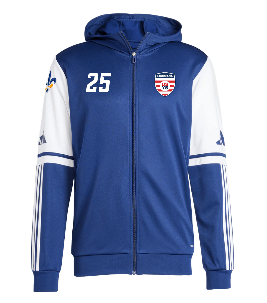adidas Louisiana Select Youth Squadra 25 Hoodie - Navy/White Louisiana ODP 25 Sngl - Third Coast Soccer