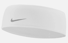 Nike DF Swoosh Headband 2.0 - White/Silver Player Accessories   - Third Coast Soccer