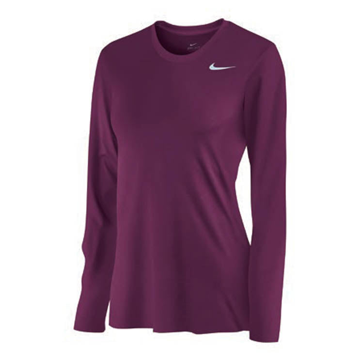 Nike Women's Legend LS Tee Training Wear Purple Womens XSmall - Third Coast Soccer