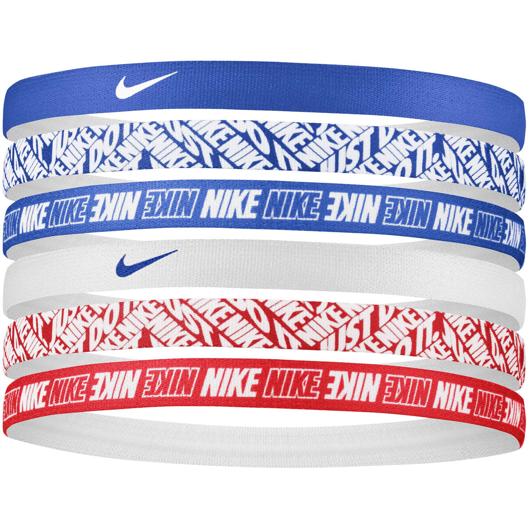 Nike Printed Headband 6 Pack - Royal/Red/White Player Accessories - Third Coast Soccer
