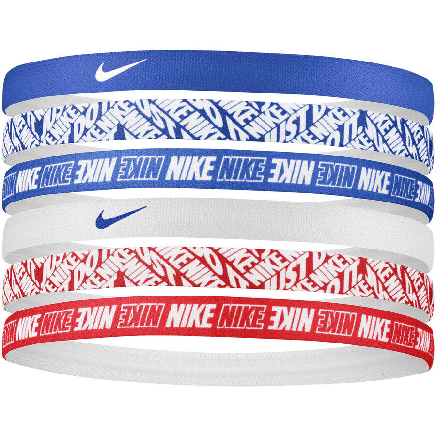 Nike Printed Headband 6 Pack - Royal/Red/White Player Accessories   - Third Coast Soccer