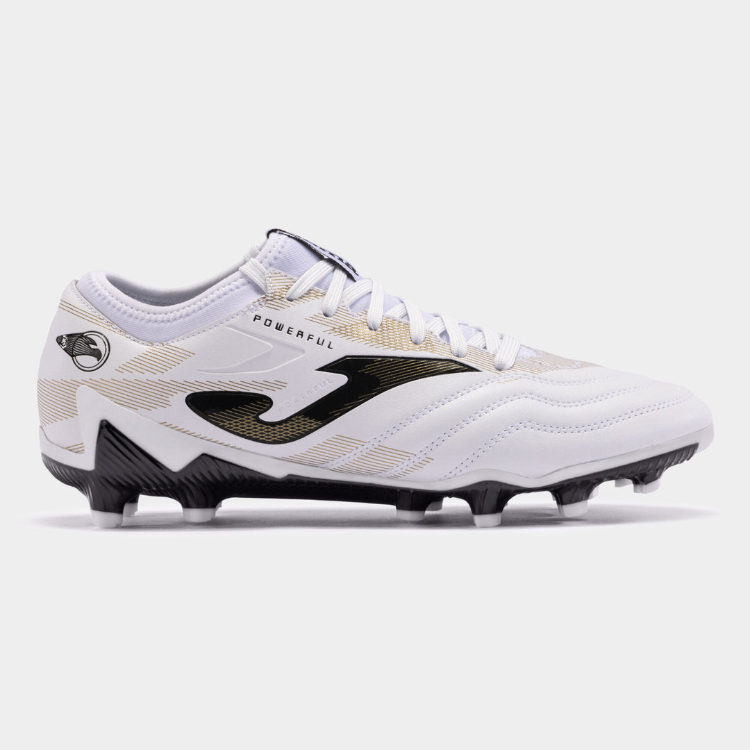 Joma Powerful FG - White/Gold Men's Footwear Closeout - Third Coast Soccer