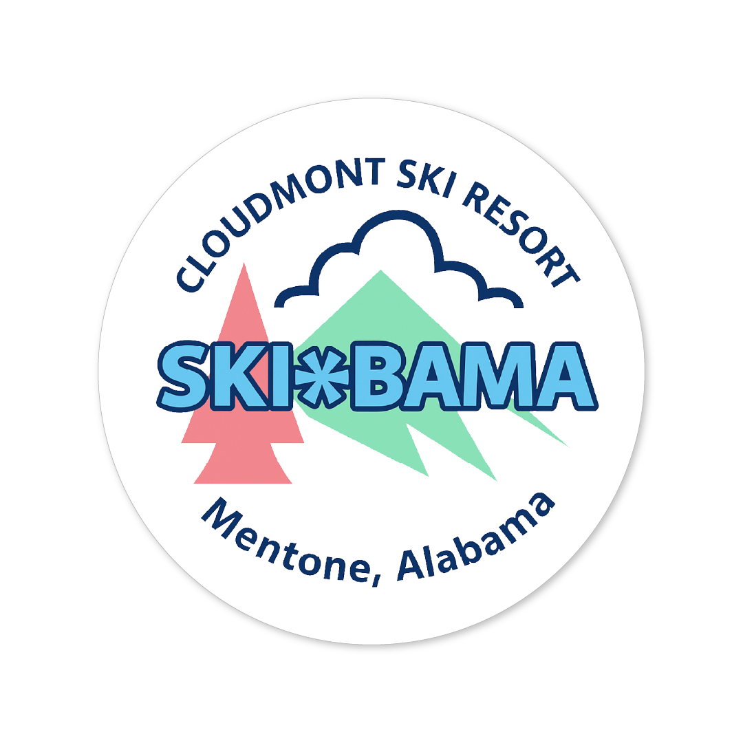 Cloudmont Ski Resort Ski Bama Sticker CSR Ski Bama - Third Coast Soccer