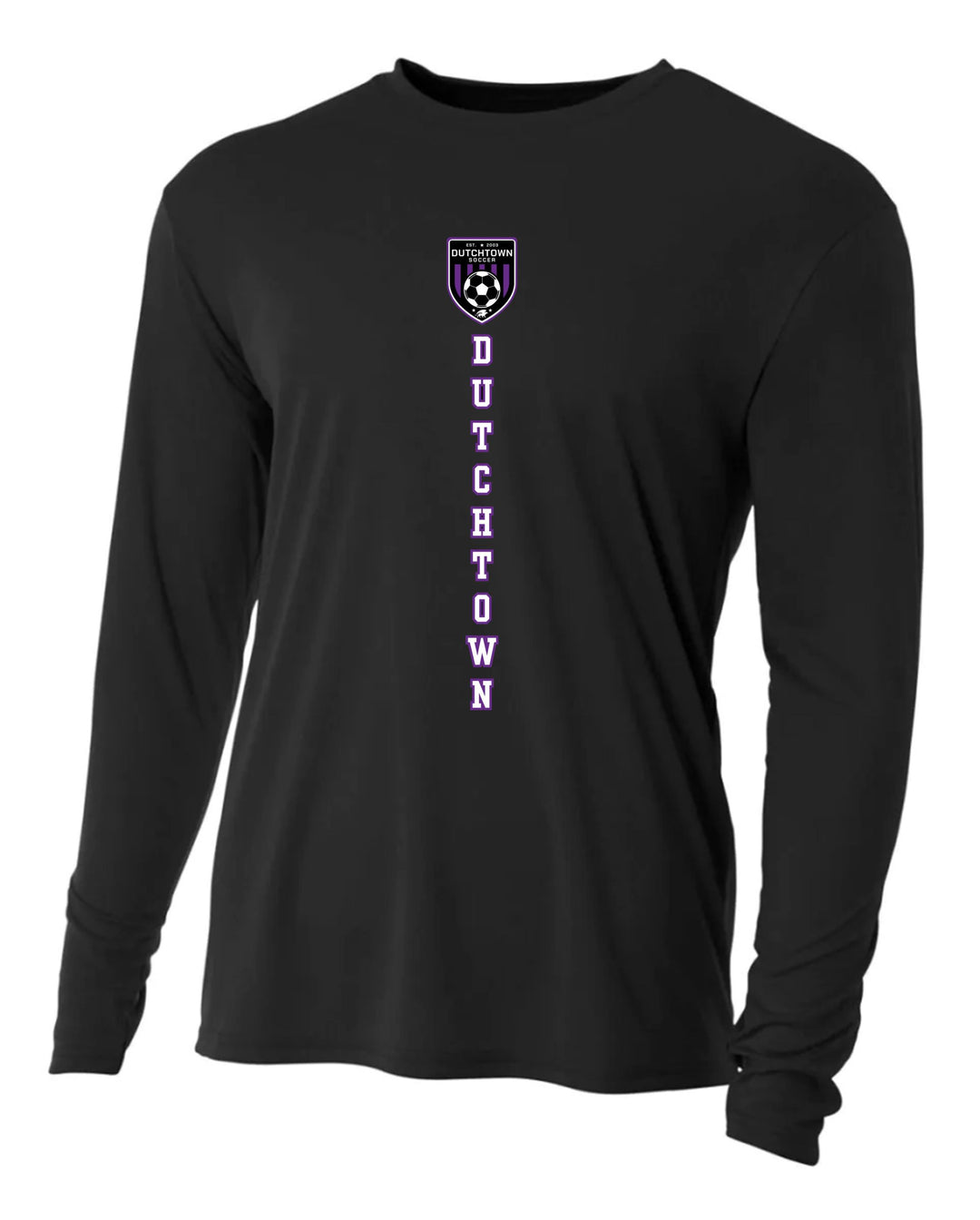 A4 Dutchtown Vertical LS Jersey Dutchtown High School Black Youth Small - Third Coast Soccer