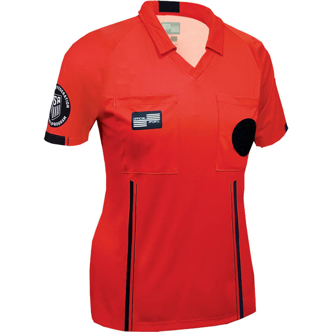 Official Sports USSF Women's Economy SS Jersey - Red Referee - Third Coast Soccer