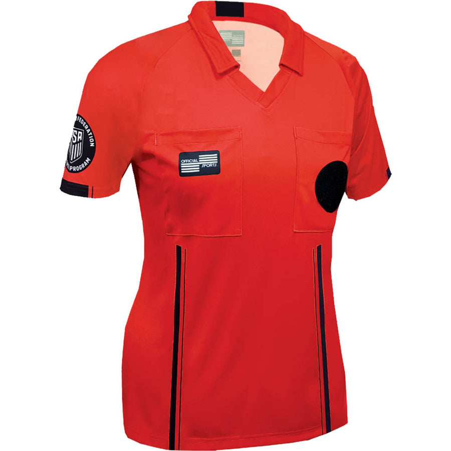 Official Sports USSF Women's Economy SS Jersey - Red Referee   - Third Coast Soccer