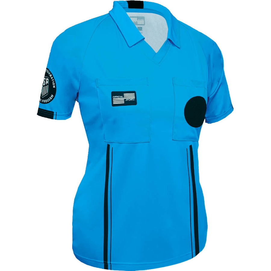 Official Sports USSF Women's Economy SS Jersey - Blue Referee   - Third Coast Soccer