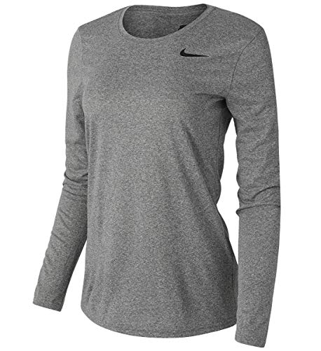 Nike Women's Legend LS Tee Training Wear Onyx Heather Womens XSmall - Third Coast Soccer