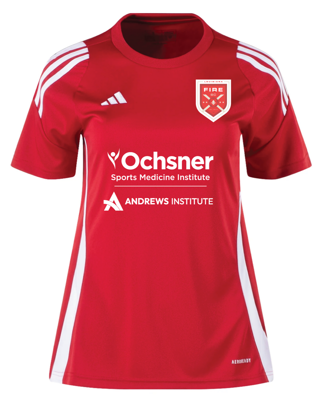 adidas Louisiana Fire Women's Tiro 24 Jersey - Red/White Louisiana Fire 2024-2026 - Third Coast Soccer