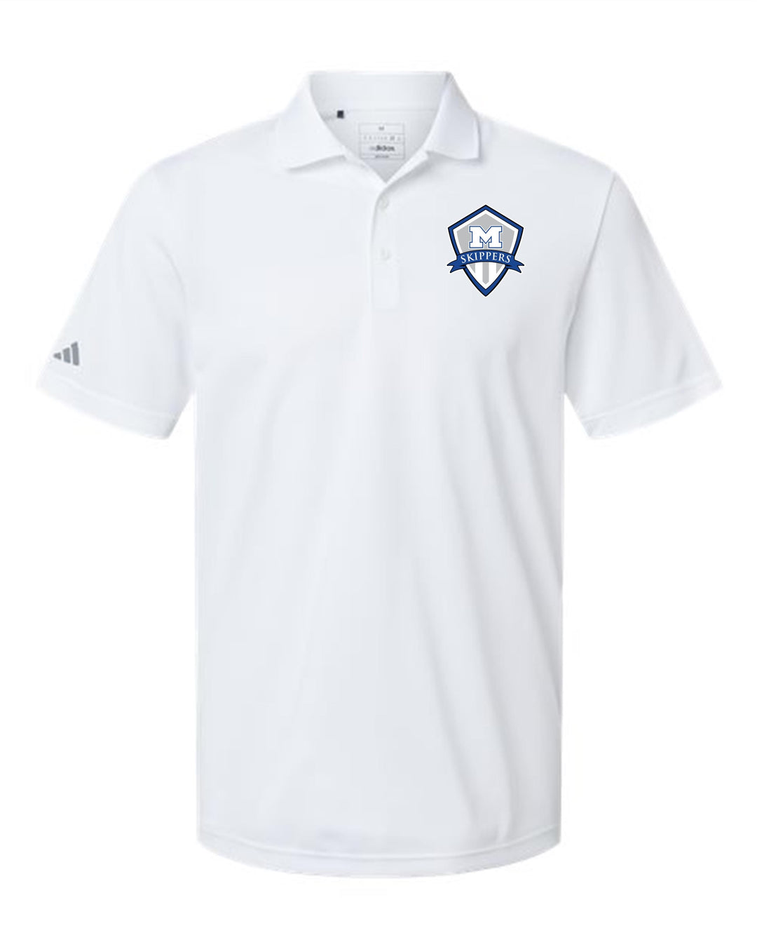 adidas Mandeville HS Basic Sport Polo - White MHS 25 - Third Coast Soccer