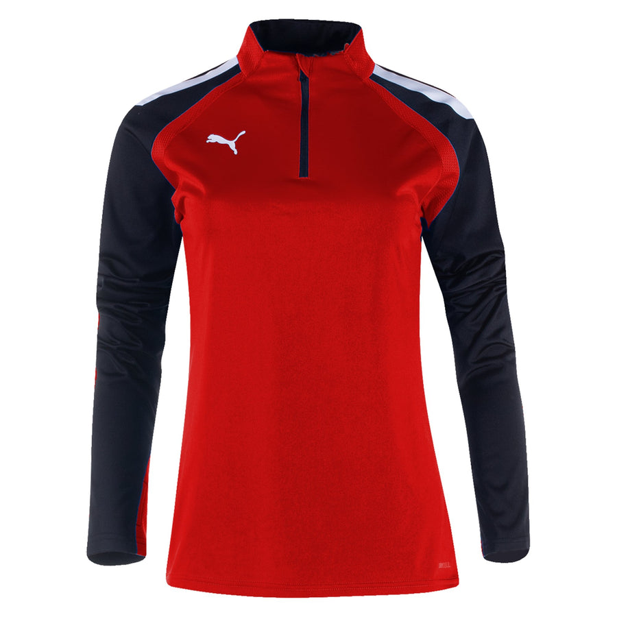 Puma Woman's Team Liga 25 1/4 Zip Jacket - Red/Black Training Wear Red/Black Womens XSmall - Third Coast Soccer