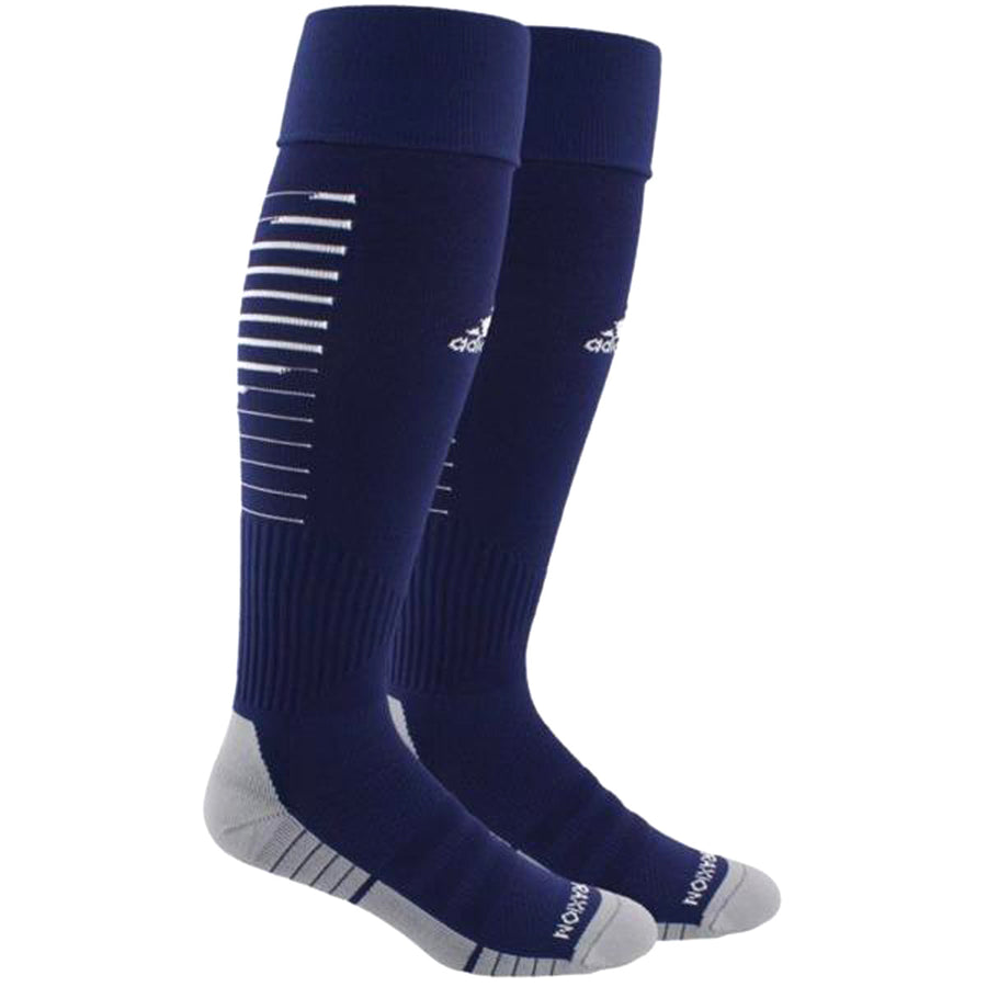 adidas Team Speed II Sock - Dark Blue/White Socks   - Third Coast Soccer