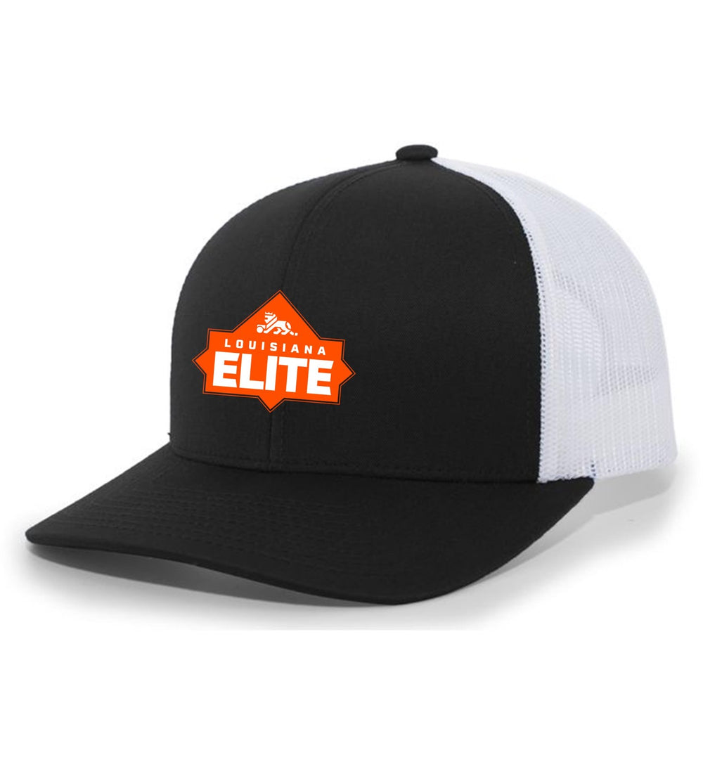 Louisiana Elite Flexfit Premium Trucker Louisiana Elite Spiritwear Full Color Patch Black/White - Third Coast Soccer