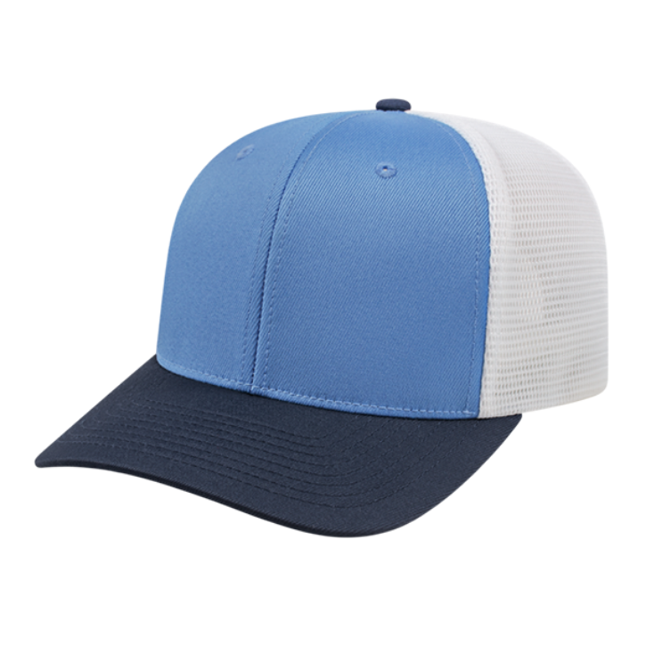 Cap America Flexfit Trucker Hat Hats Columbia/Navy/White  - Third Coast Soccer