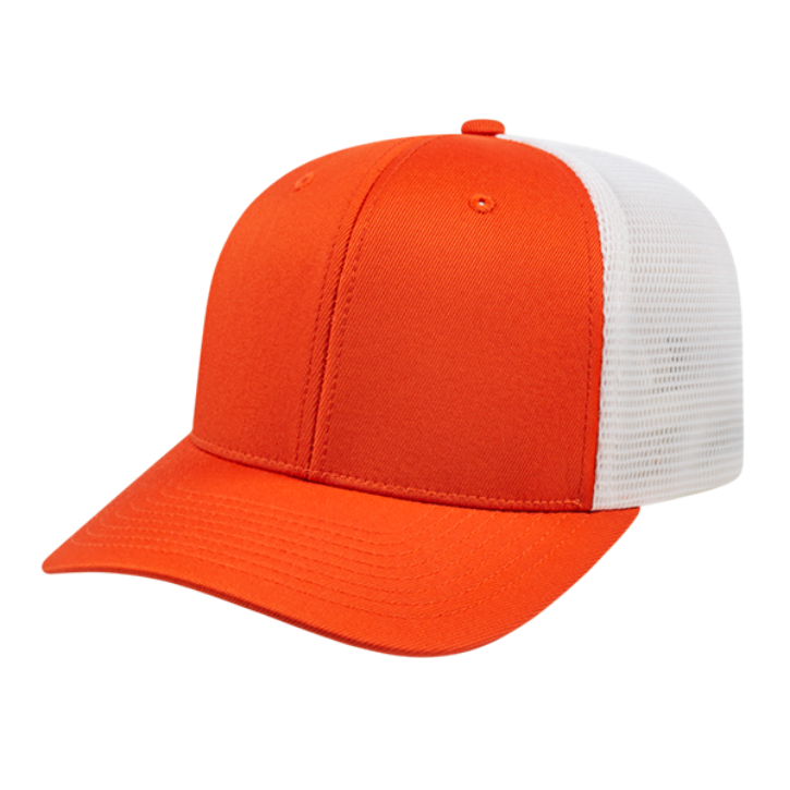 Cap America Flexfit Trucker Hat Hats Orange/White  - Third Coast Soccer
