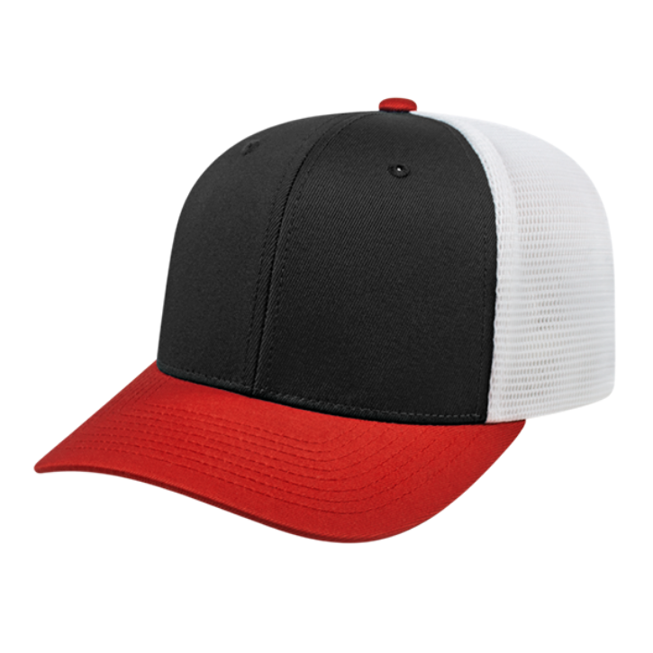 Cap America Flexfit Trucker Hat Hats Black/Red/White  - Third Coast Soccer