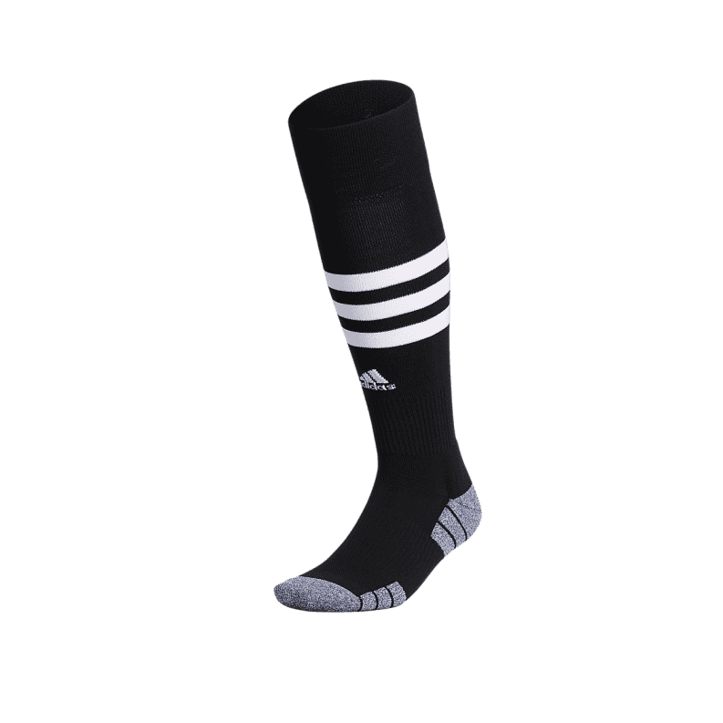 adidas 3-Stripe Hoop Sock - Black/White Socks   - Third Coast Soccer