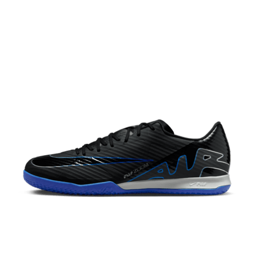 Nike Mercurial Vapor 15 Academy IC - Black/Chrome/Hyper Royal Men's Footwear Closeout   - Third Coast Soccer