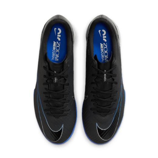 Nike Mercurial Vapor 15 Academy IC - Black/Chrome/Hyper Royal Men's Footwear Closeout   - Third Coast Soccer