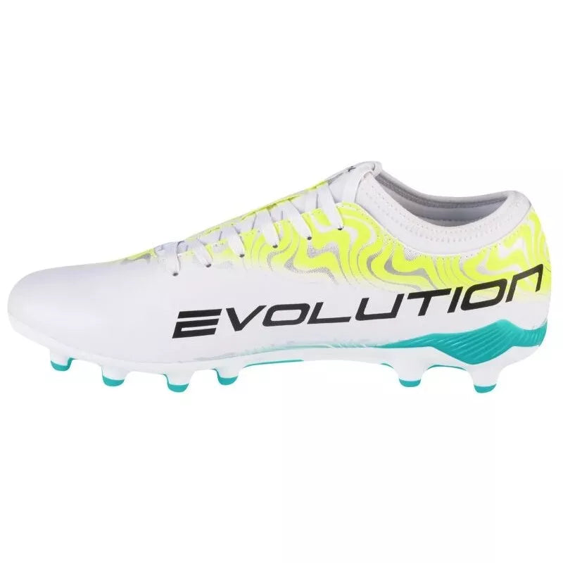 Joma Evolution 24 FG - White/Turquoise Men's Footwear Closeout - Third Coast Soccer