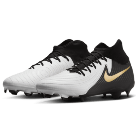 Nike Phantom Luna II Academy FG/MG - White/Black/Metallic Gold Men's Footwear Closeout - Third Coast Soccer