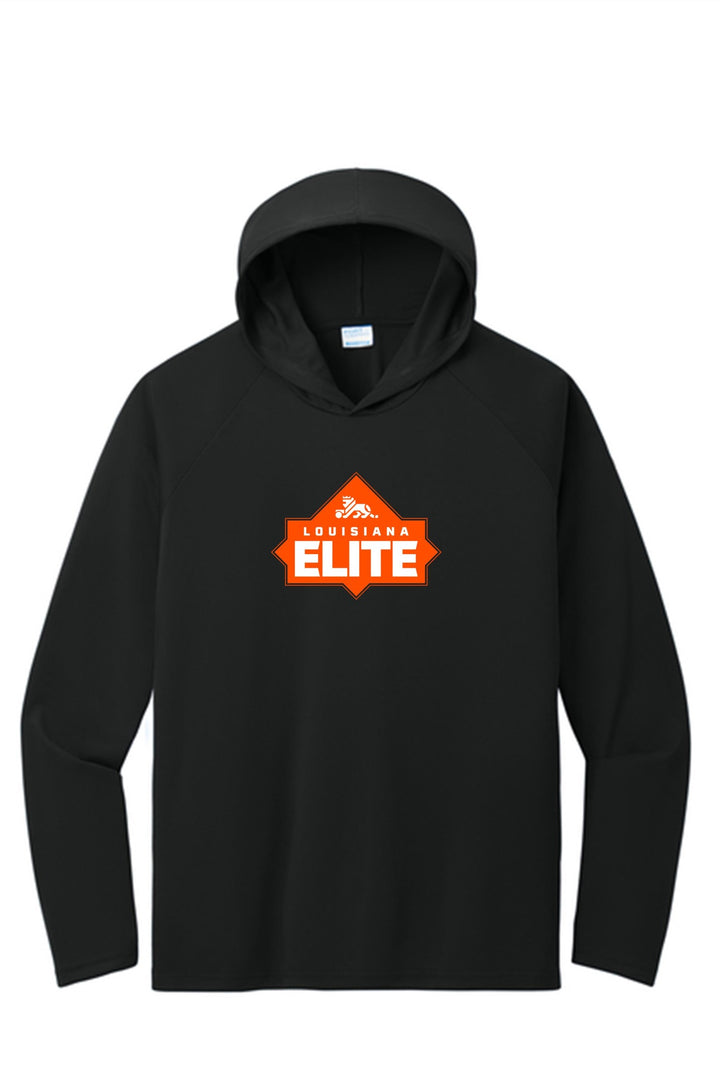 Louisiana Elite Logo Performance Pullover Hooded Tee Louisiana Elite Spiritwear Black Mens Small - Third Coast Soccer
