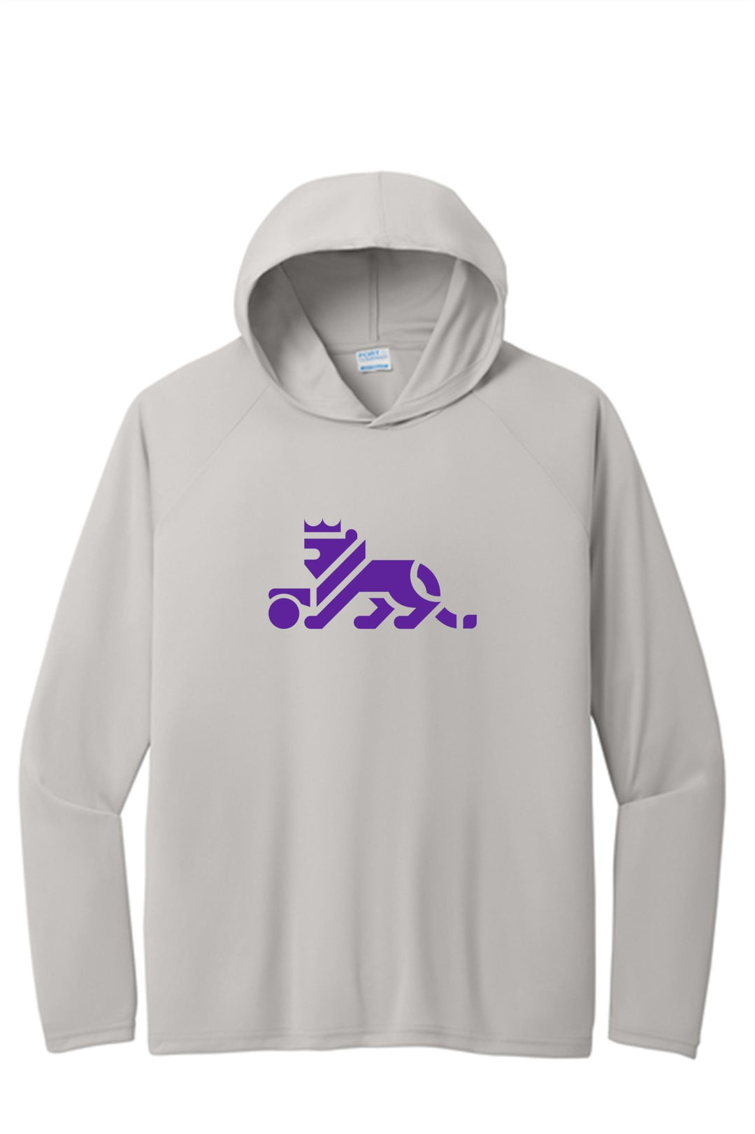 Louisiana Elite Lion Performance Pullover Hooded Tee Louisiana Elite Spiritwear Silver Mens Small - Third Coast Soccer