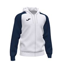 Joma Academy IV Hoodie Jacket Training Wear White/Dark Navy Youth XXSmall - Third Coast Soccer