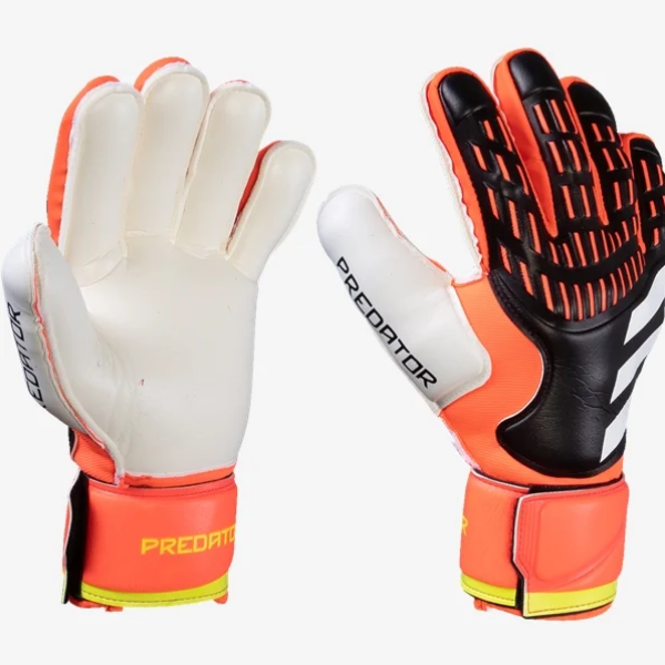adidas Predator Fingersave Match Goalkeeper Glove - Black/Red/Yellow Gloves   - Third Coast Soccer
