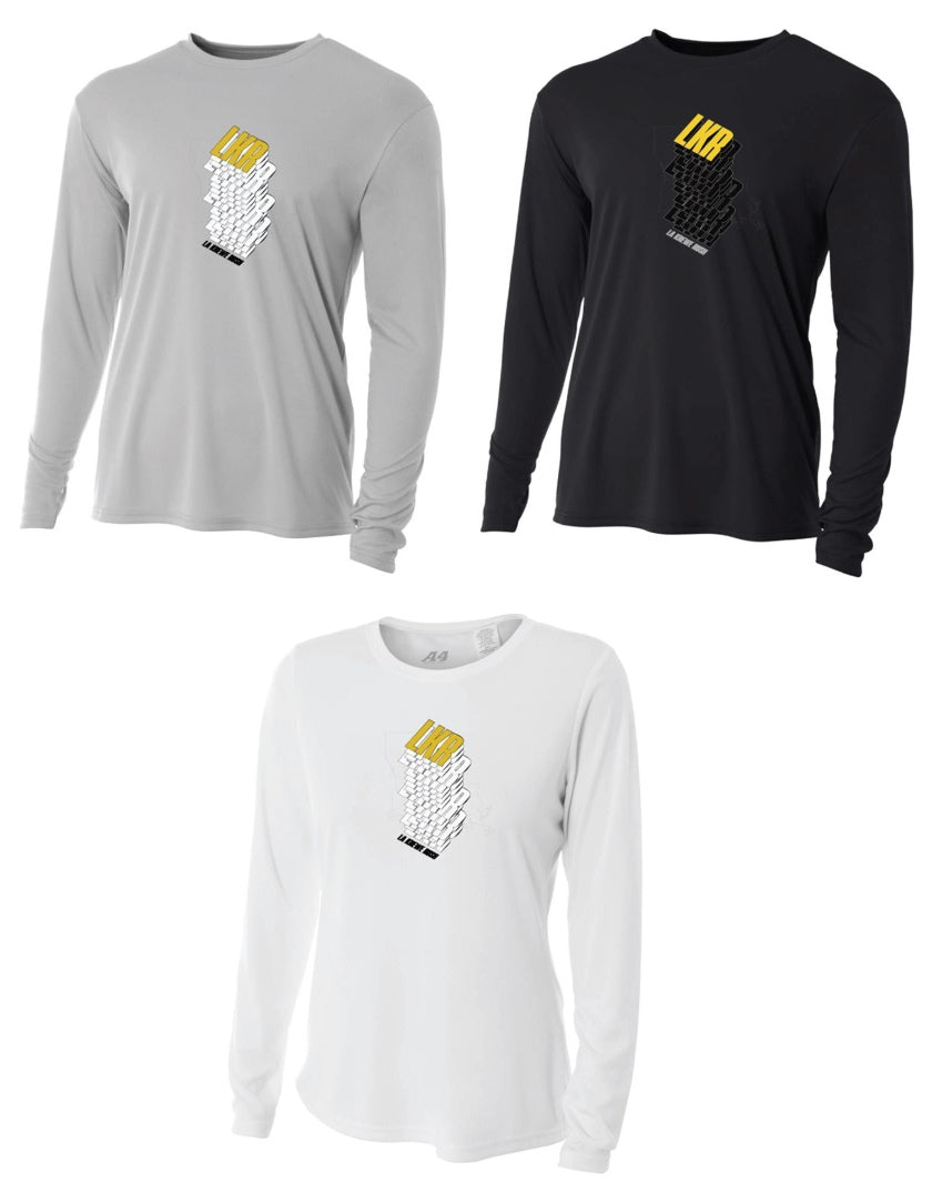 A4 LA Krewe-Rush Long-Sleeve Shirt Stack - Black, Silver Or White LA Krewe Rush Spiritwear   - Third Coast Soccer