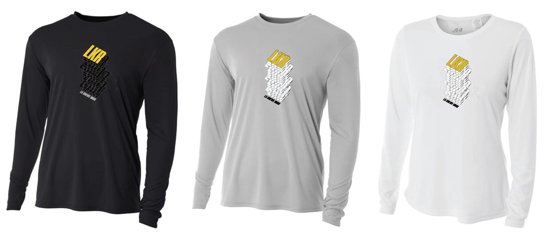 A4 LA Krewe-Rush Long-Sleeve Shirt Stack - Black, Silver Or White LA Krewe Rush Spiritwear - Third Coast Soccer